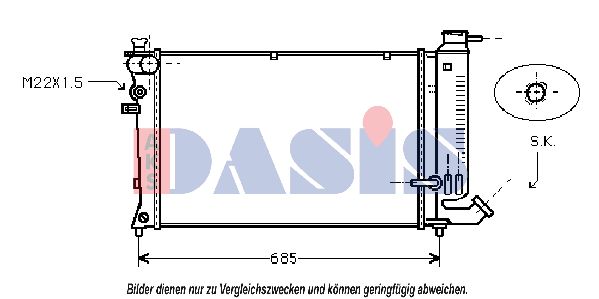 AKS DASIS radiatorius, variklio aušinimas 160830N